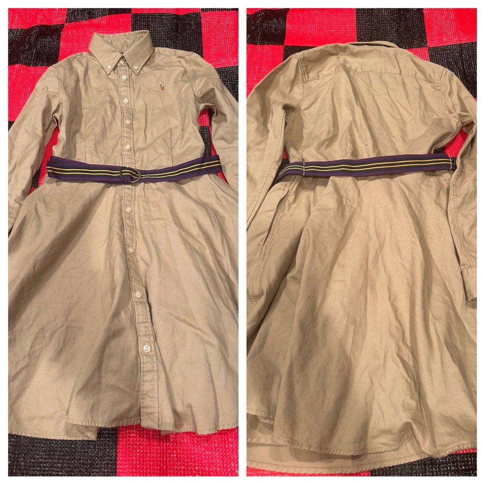 Polo Ralph Lauren Khaki dress girl size 16 (Worn as Women’s XS!)